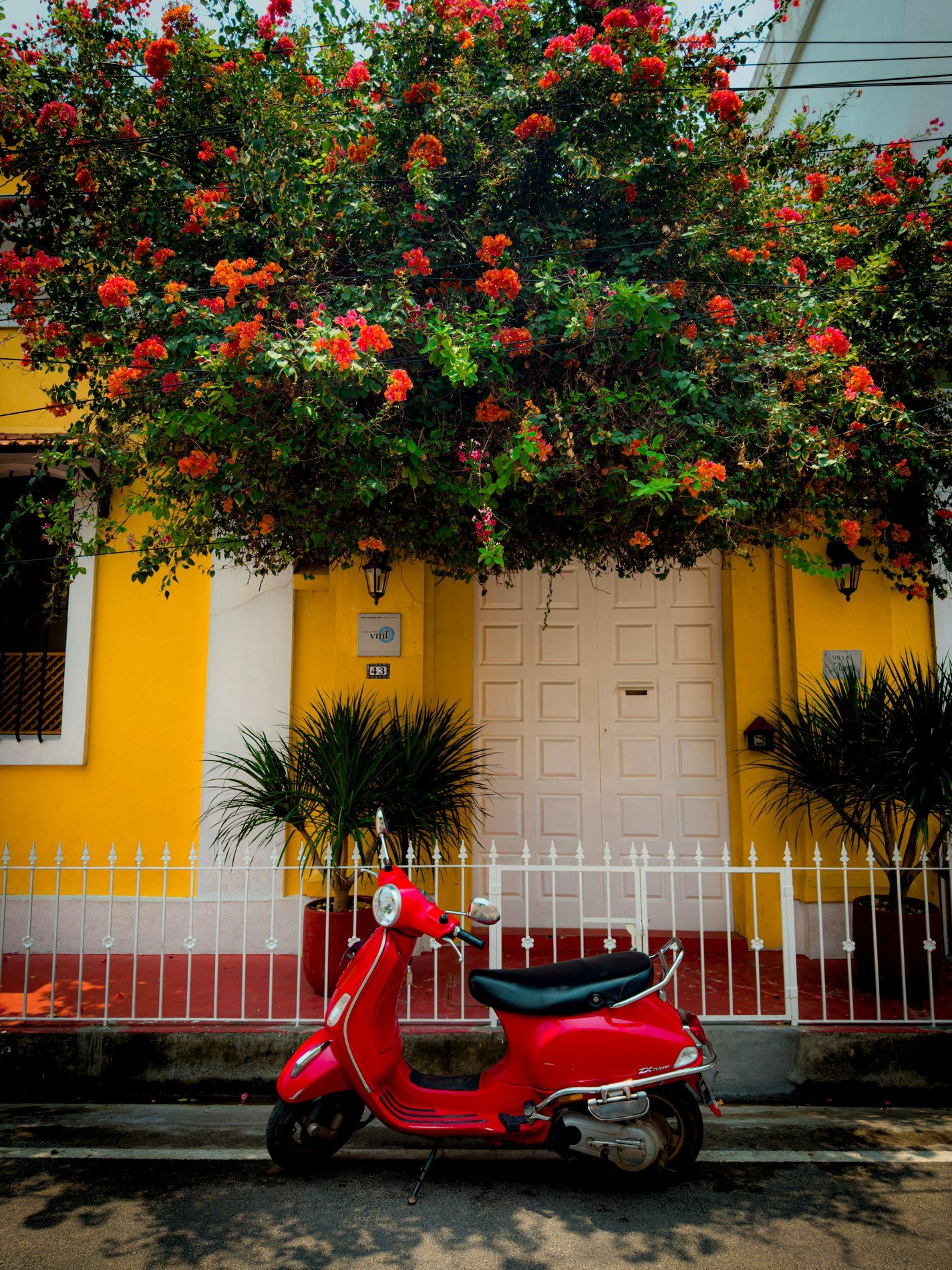 Colourful heritage street in Pondicherry